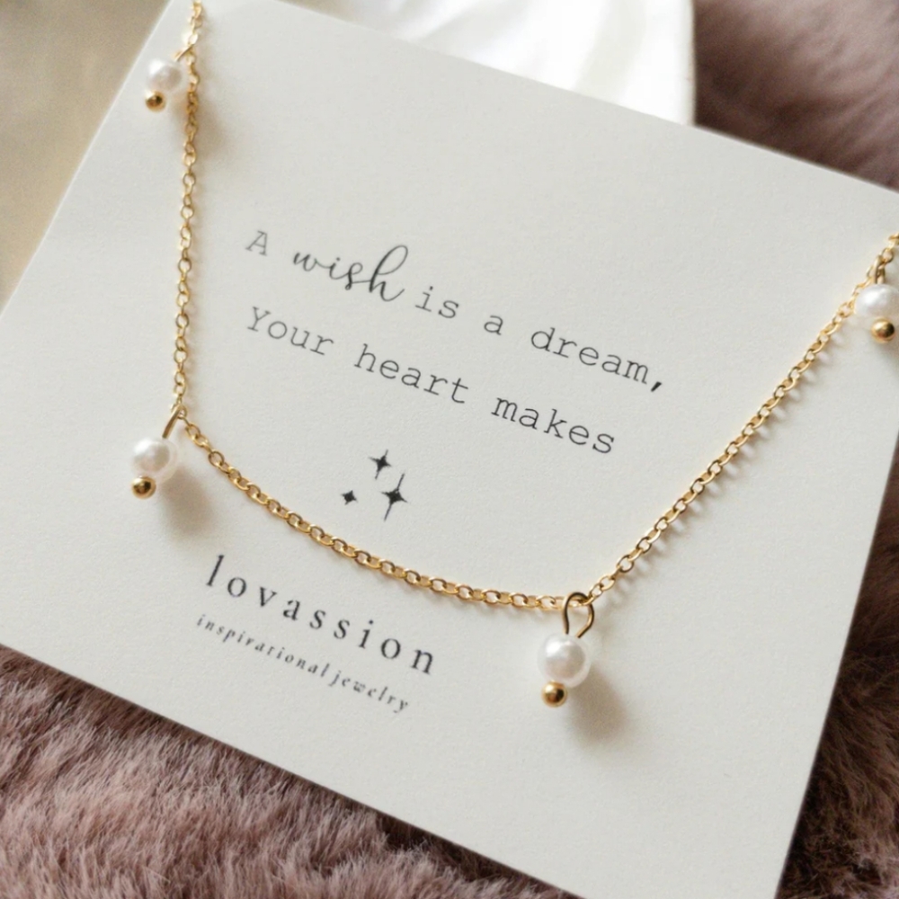 14k Gold Plated Pearl Necklace